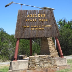 Abilene State Park Sign