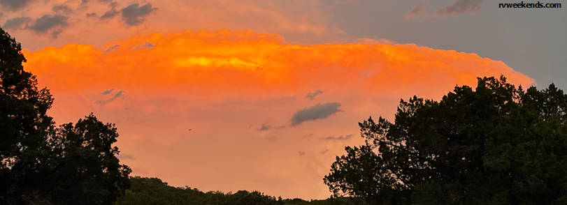 Sunset at Cleburne State Park