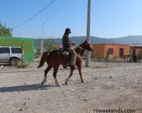 Man on a Horse at Boquillas Del Carmen
