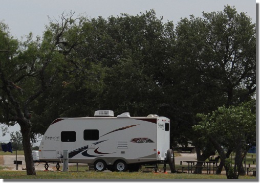 RV Camping at Black Rock Park, Buchana Dam, Texas